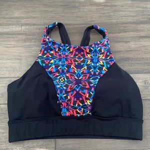 TYR‎ Black Sports Bra Pattern Size L (10/12)